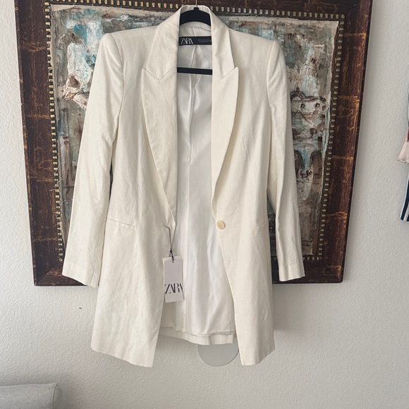 Zara Women's Ivory Blazer - Picture 3 of 5